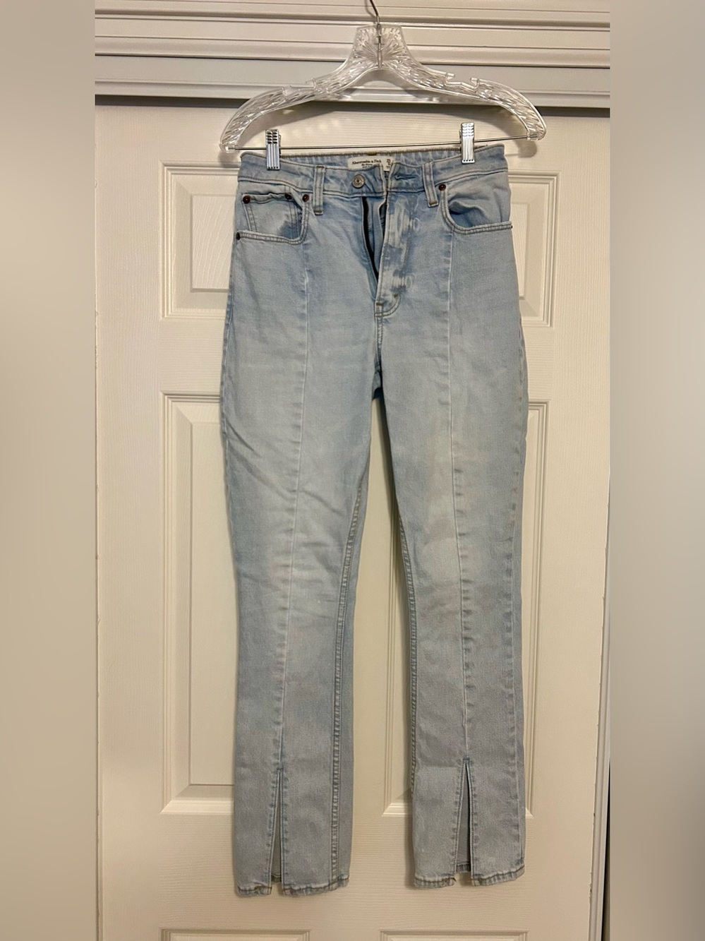Abercrombie & Fitch Light Blue High-Rise Straight Jeans